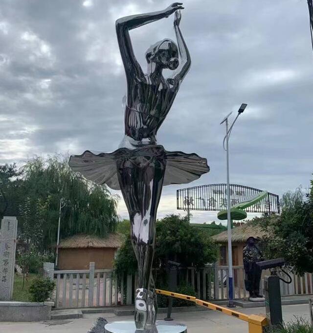 不锈钢芭蕾舞蹈女孩人物雕塑