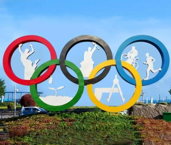 广场公园体育不锈钢运动五环雕塑